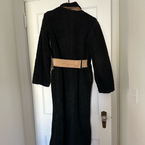 GANNI two tone wool long Sherpa Teddy coat Sz 34 Small S - Picture 8 of 14